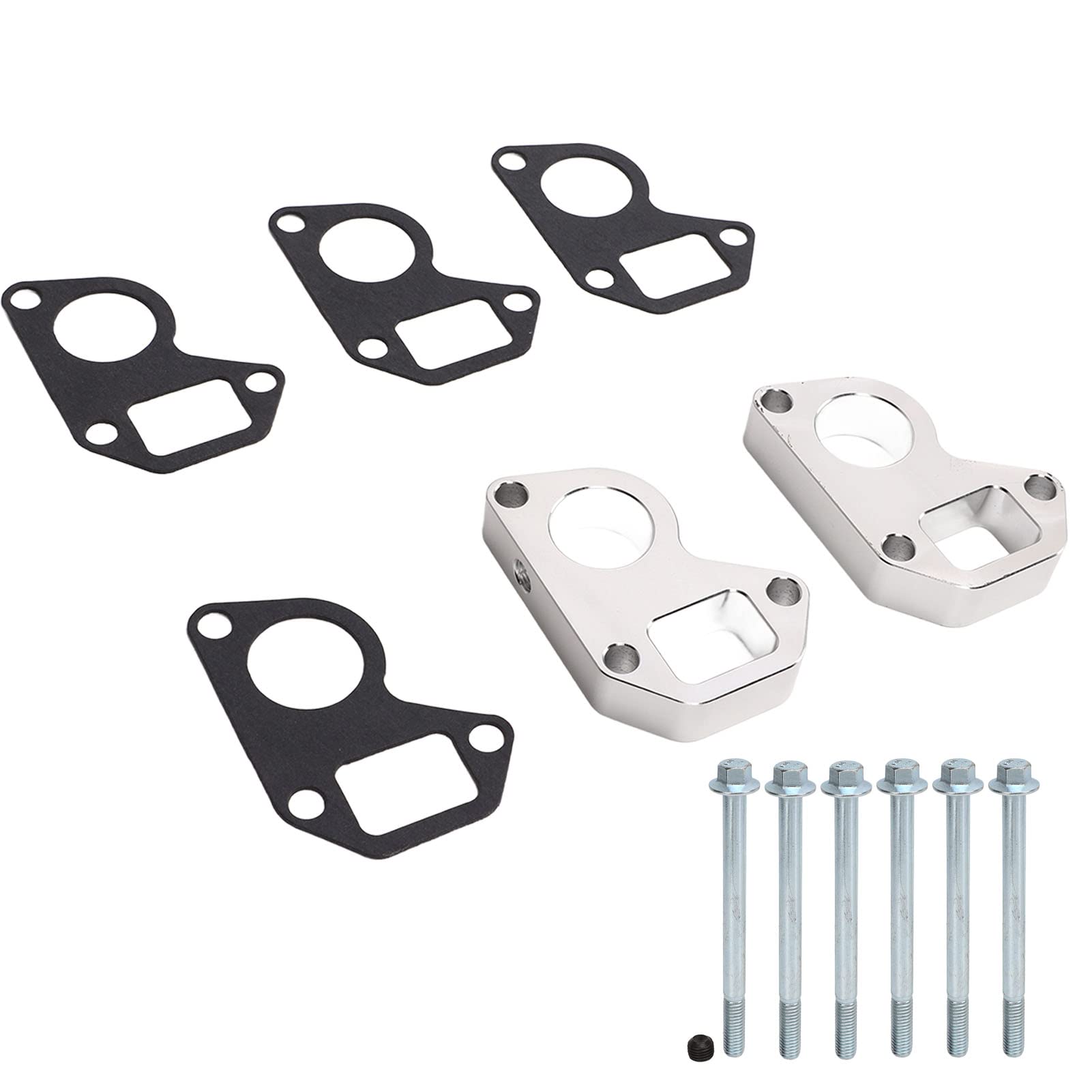 LS-Wasserpumpen-Abstandshalter-Kit, 0,7 Zoll dickes Adapter-Austausch-Kit, LS-Wasserpumpen-Abstandshalter-Adapter-Austausch-Kit, Aluminium, Autozubehör-Ersatz für Camaro LS1 Swap von Zoeyilan