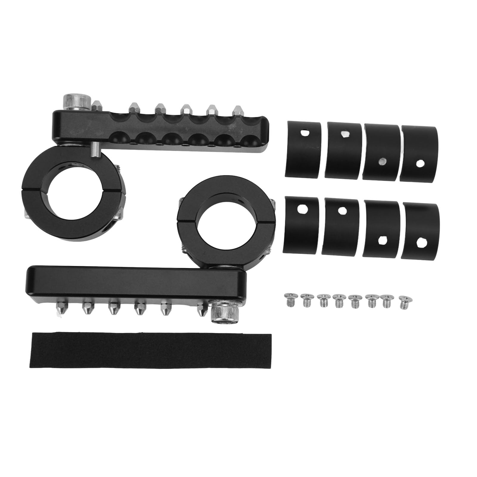 Motorrad-Autobahnrasten, verstellbare Fußraste, Motorschutz-Autobahnrasten, Motorschutz-Sturzbügelhalterung, CNC-Aluminium-Edelstahl, für 22 25 28 mm Motorschutzbügel von Zoeyilan