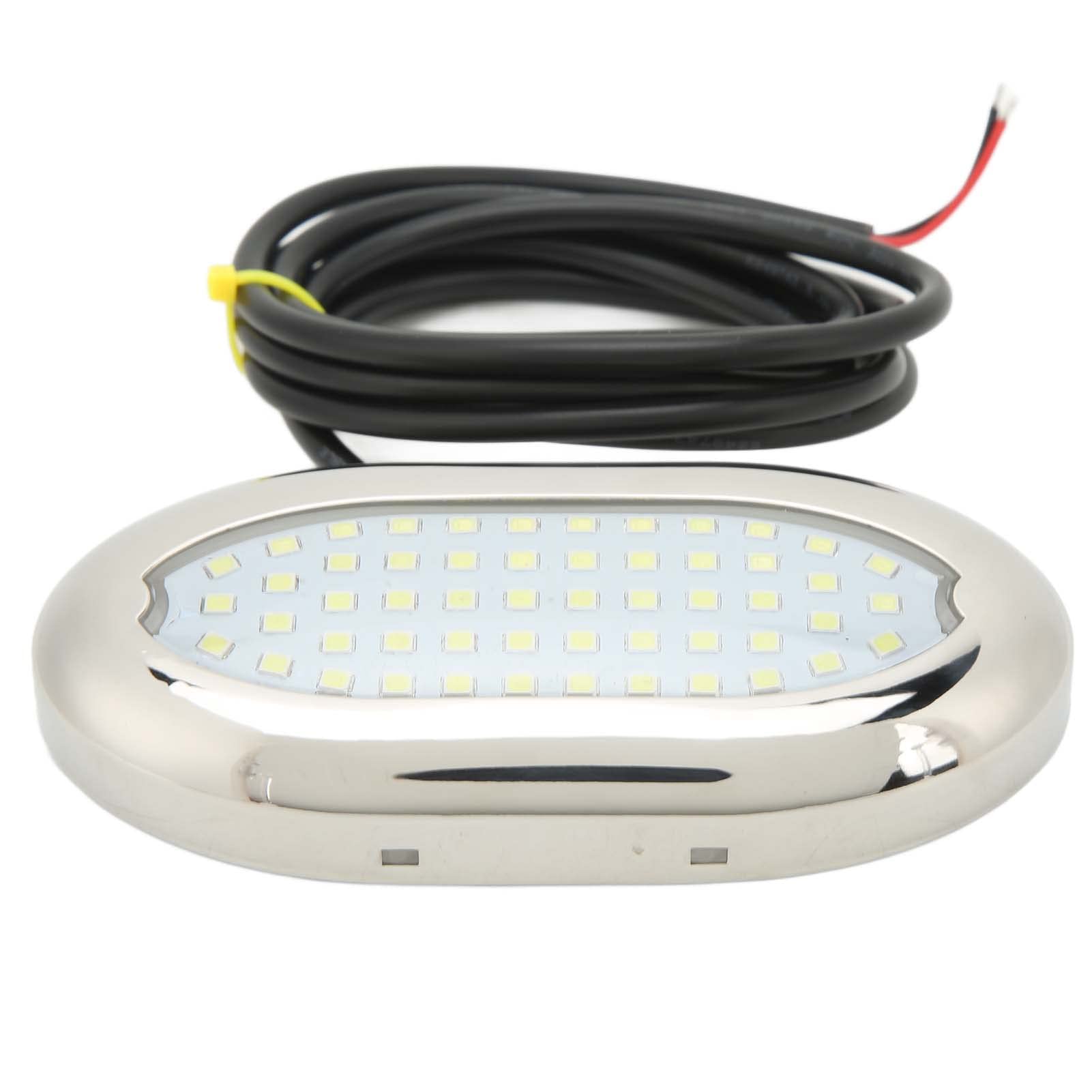 Zoeyilan Unterwasser-Bootslicht, 12 V Marine-LED-Licht, Marine-LED-Unterwasserlicht, 54 LED-Kristallperlen, 135 ° Beleuchtungswinkel, IP68, für Yacht, Ponton, Segelboot, Kajak (Bright Light) von Zoeyilan