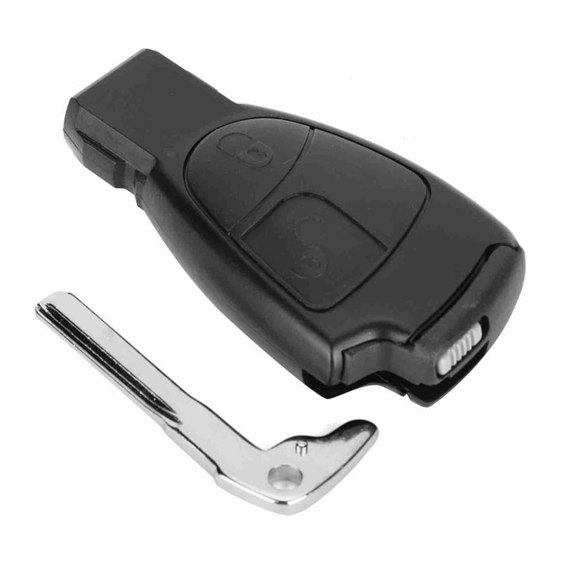 Zohisin 2-Tasten-Auto-Fernbedienungs-Smart-Key-Gehäuse Schlüsselanhänger-Gehäuse Schwarz Autoschlüssel-Gehäusegehäuse für C-Klasse 2001–2007 von Zohisin