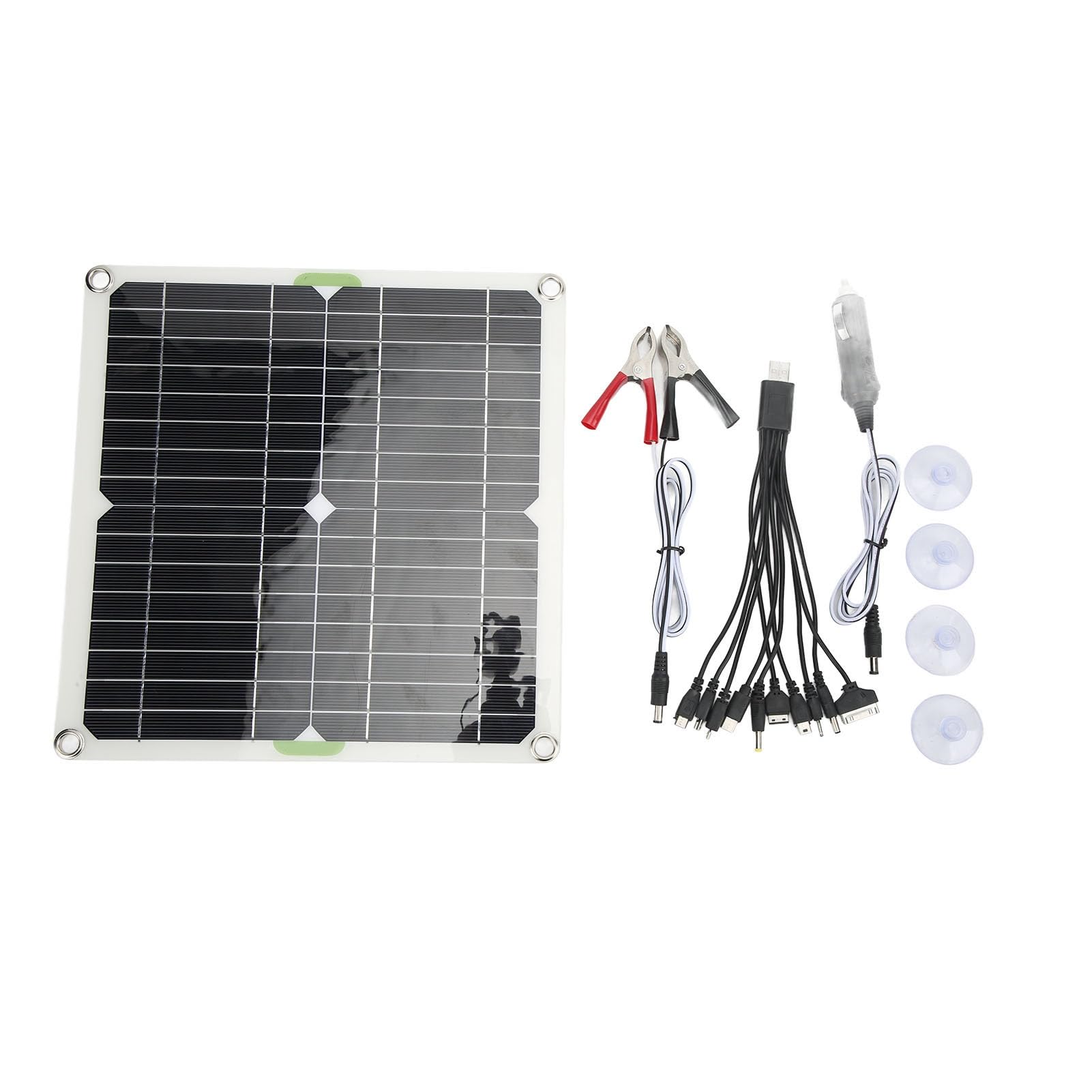 Zohisin 200 W Solarpanel-Set, Solarpanel-Zubehör mit Batterie-Clip, Zigarettenanzünder-Draht, tragbar für Wohnmobil, Auto, Boot, Camping von Zohisin