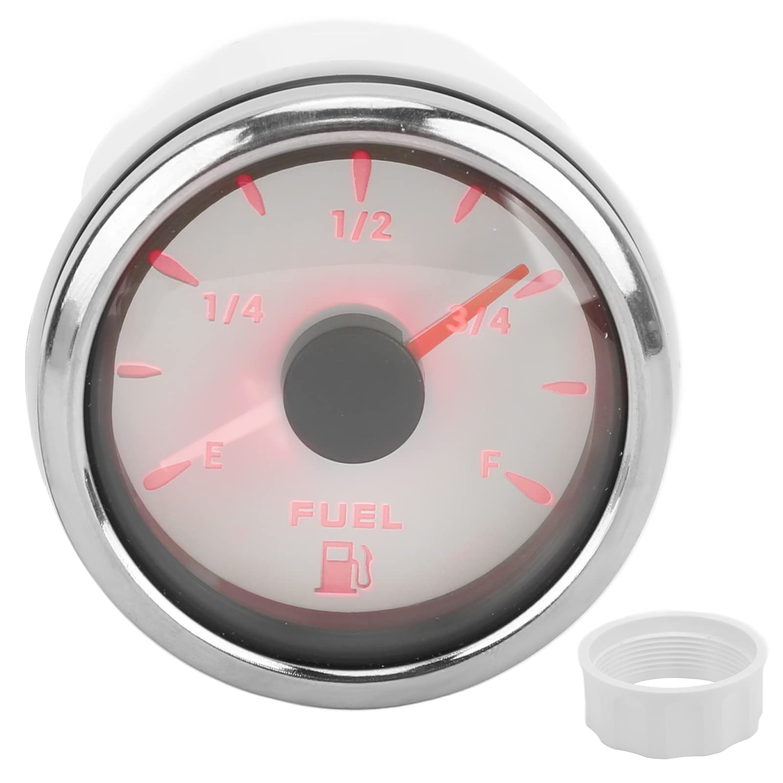 Zohisin Universal Fuel Level Gauge 52MM Fuel Tank Meter Fuel Level Indicator with 7 Color Backlight for Car Boat RV Yacht (White) von Zohisin