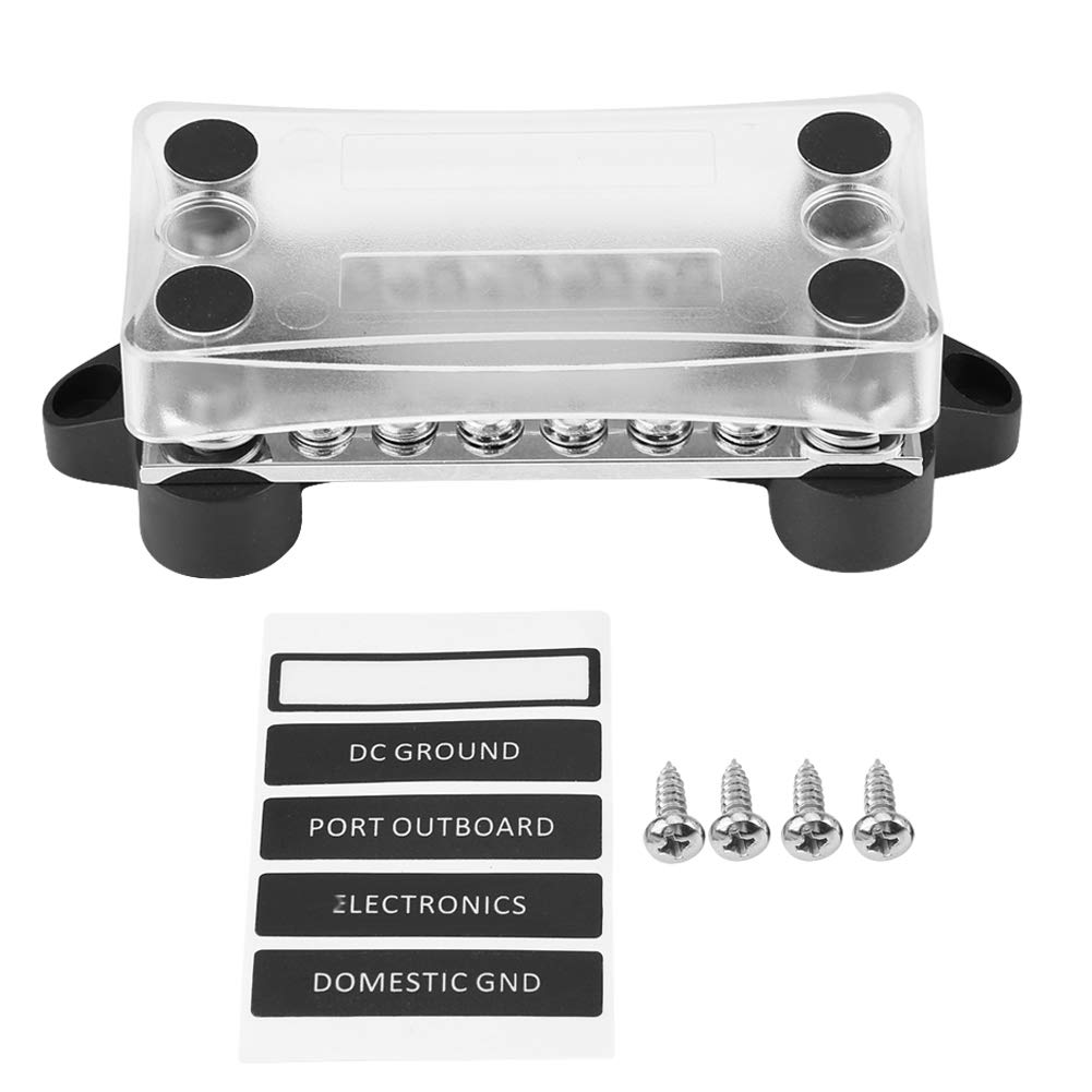 Zohisin ergonomischer Bootsbatterie-Anschlusskasten 11 0×8 0×5 Boots-LKW-Bus-Terminal-Anschlusskasten 6-Wege-100-Ampere-Bolzenabdeckung 12-48-V-Netz-Bus-LKW-Anschlusskasten von Zohisin