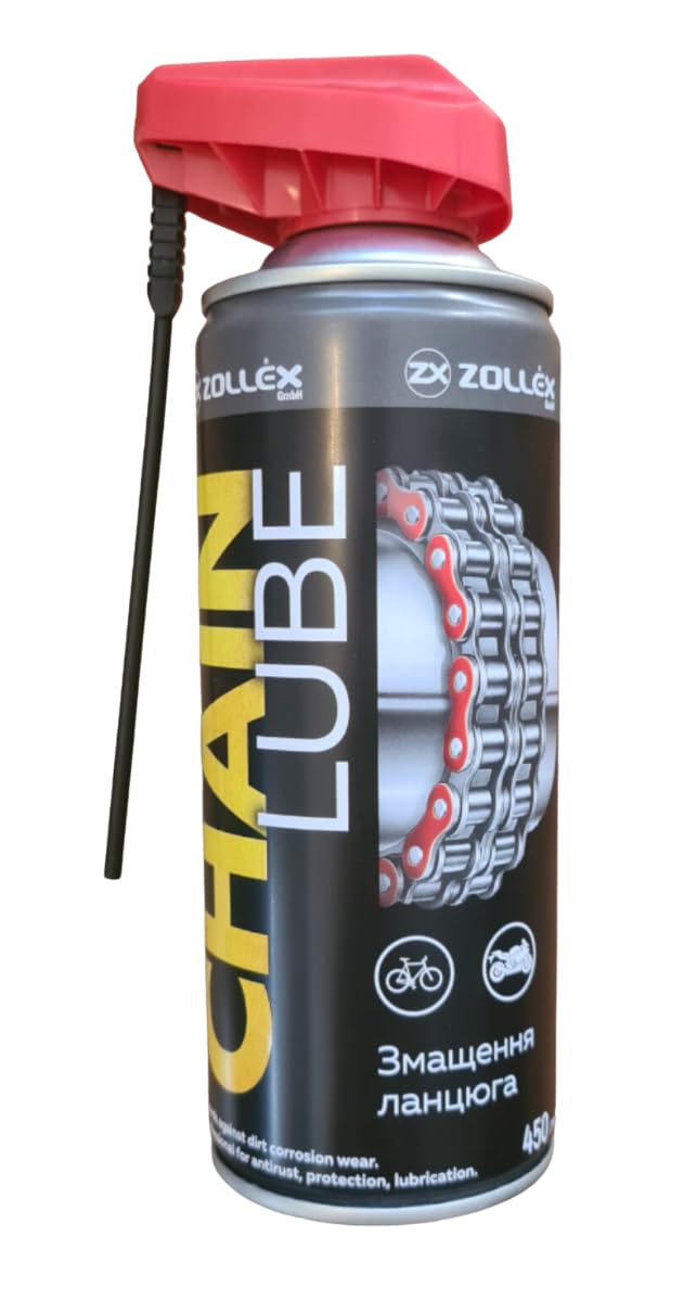 Kettenspray Zollex 450 ml Sprühfett Motorrad Fahrrad | Schmiermittel Spray |Zollex bietet hohen Schutz vor Verschleiß, Reibung & Korrosion | Schmiermittel von Zollex GmbH