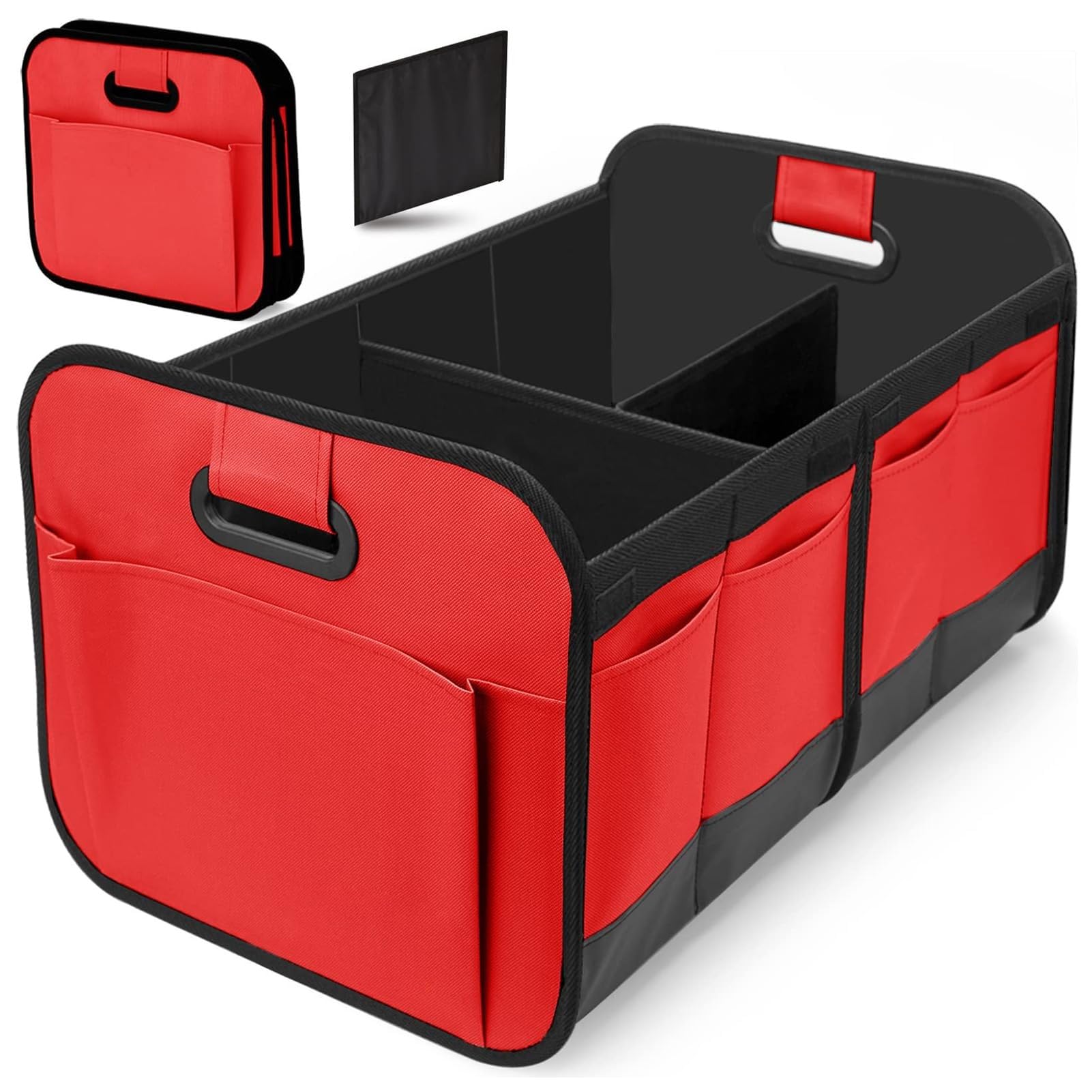 Auto Kofferraum Organizer für Fabia Schrägheck 4 (IV) I 2021 2022 2023 2024, Auto Organizer Toolbag Zusammenklappbarer Auto Organizer Kofferraum mit Fächern(R-ed) von Zolytrax