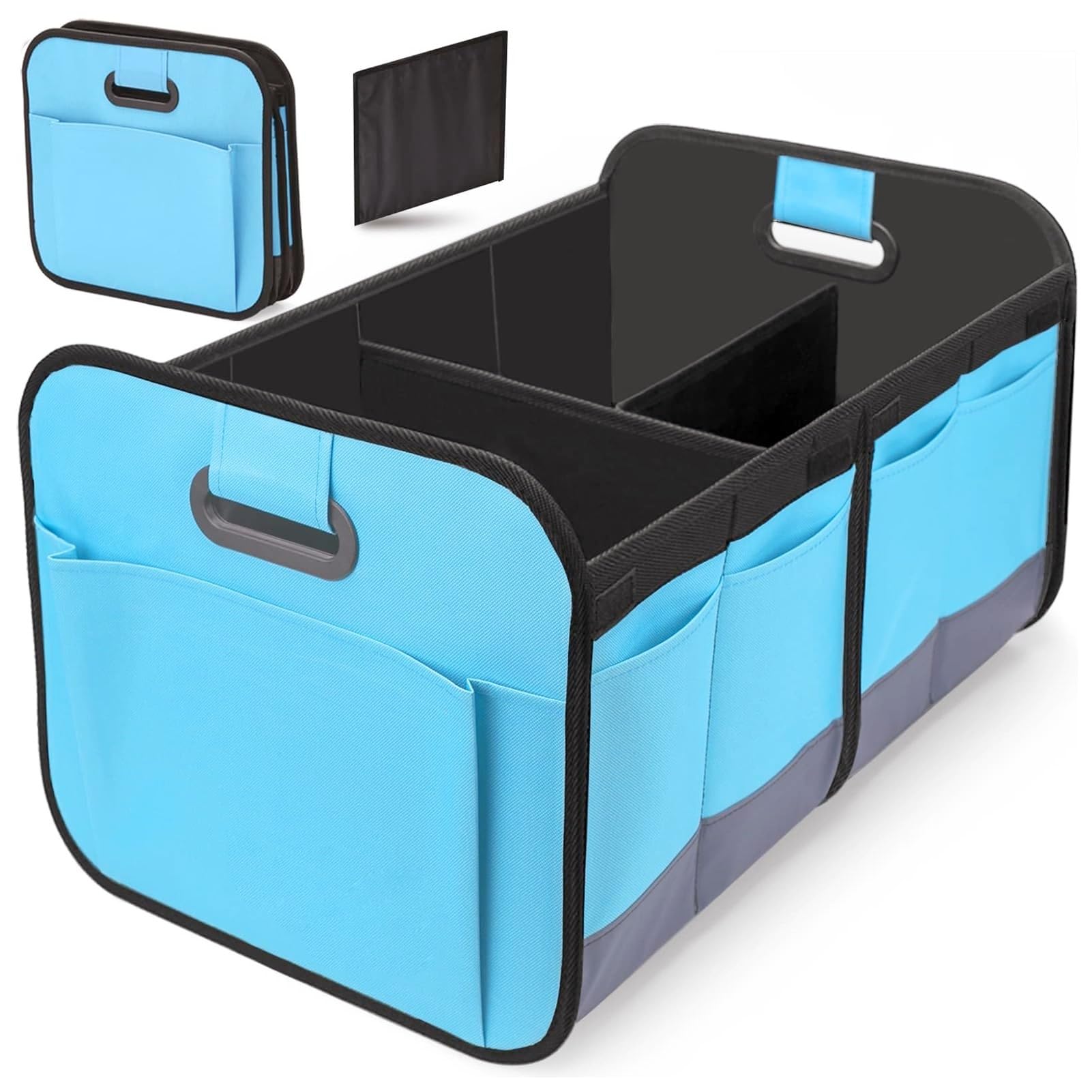 Auto Kofferraum Organizer für Seat Leon ST KL ab Bj.2020, Auto Organizer Toolbag Zusammenklappbarer Auto Organizer Kofferraum mit Fächern(Bl-ue) von Zolytrax