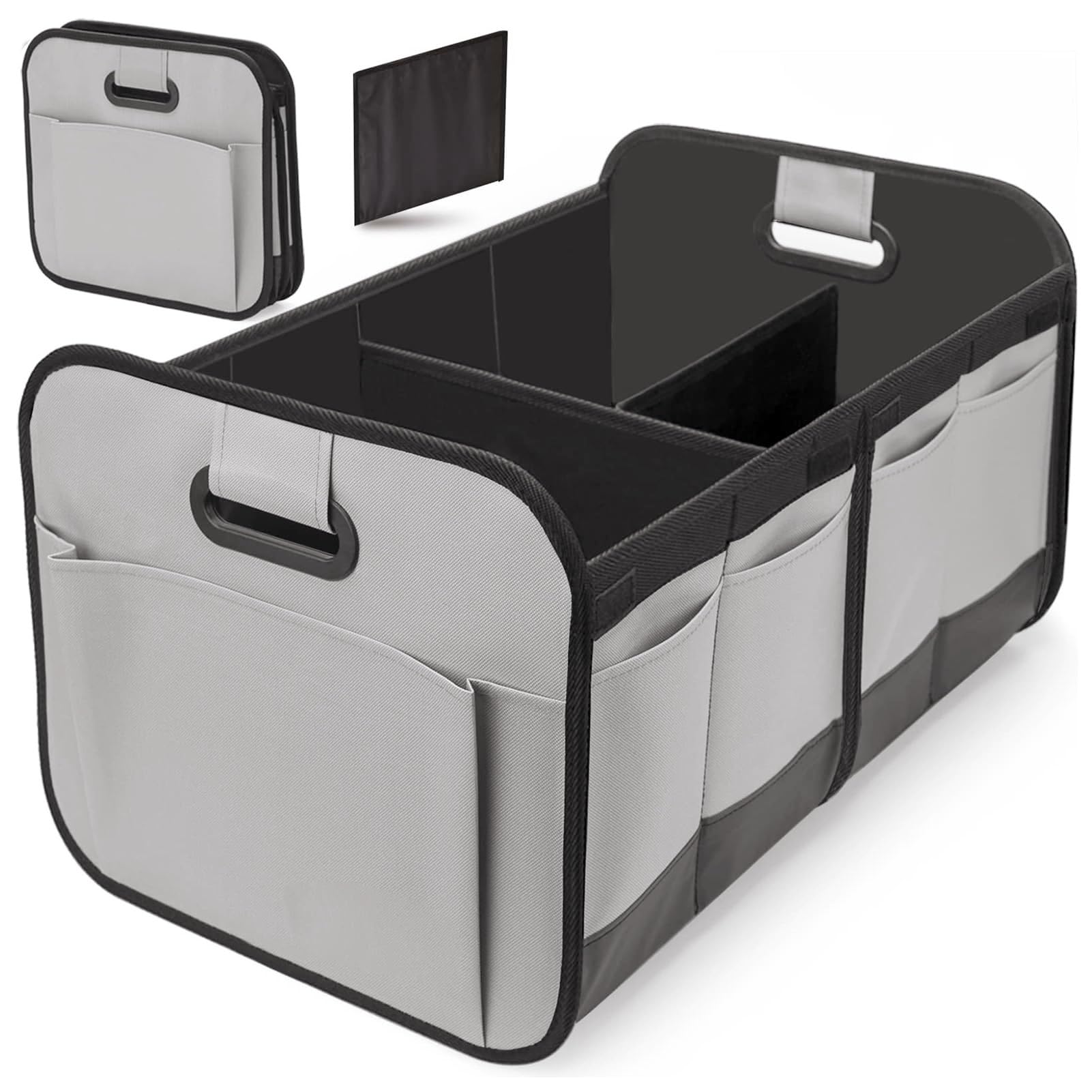 Auto Kofferraum Organizer für Seat Leon XCELLENCE AB Bj.2020, Auto Organizer Toolbag Zusammenklappbarer Auto Organizer Kofferraum mit Fächern(Gr-ay) von Zolytrax