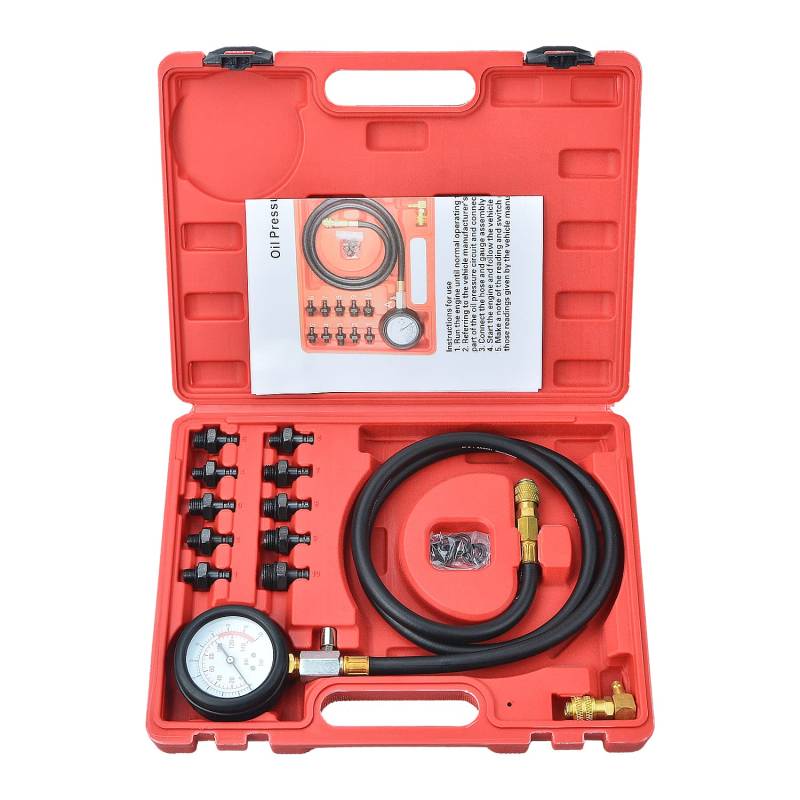 Zoomtools Öldruckprüfer Öldrucktester Set, Öl-Meßgerät Öldruckmesser Werkzeug von Zoomtools