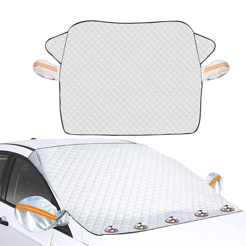 Auto Frontscheibenabdeckung Magnetische Windschutzscheibenabdeckung Sonnenschutz Auto Frontscheibe Faltbare Autoabdeckung Winter Scheibenabdeckung Auto, Gegen Schnee EIS Frost Staub UV, 235cm X 120cm von Zoonvii