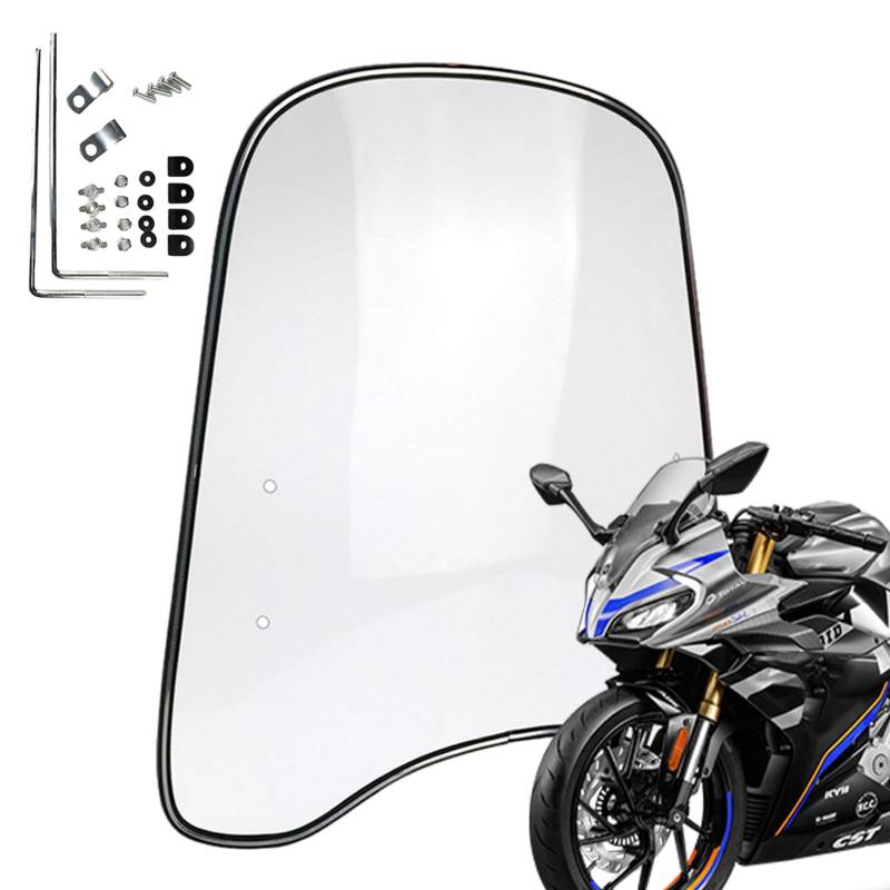 Roller-Windschutzscheibe, Motorrad-Windschutzscheibe, Windschild Windschutz Windabweiser Windschutzscheibe Windschutzglas, Windschutzscheibe Motorrad Windabweiser Spoiler Windschild Spoiler von Zopoee