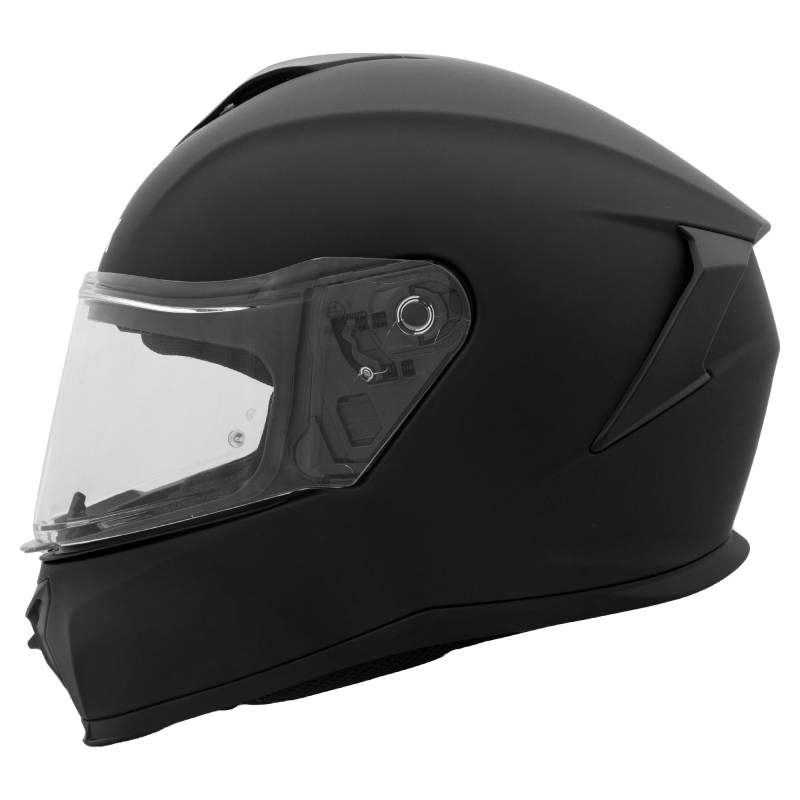 Zorax Falcon Mattschwarz XL (61–62 cm) Integral-Motorradhelm, ECE 22.06 zugelassen von Zorax