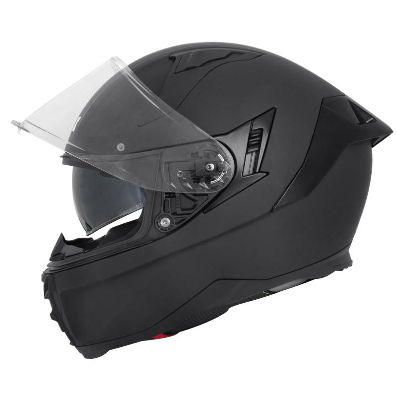 Zorax Hunter Matt Schwarz L (59-60cm) Doppelvisier Vollgesichts Motorrad Motorradhelm mit Straßenzulassung von Zorax