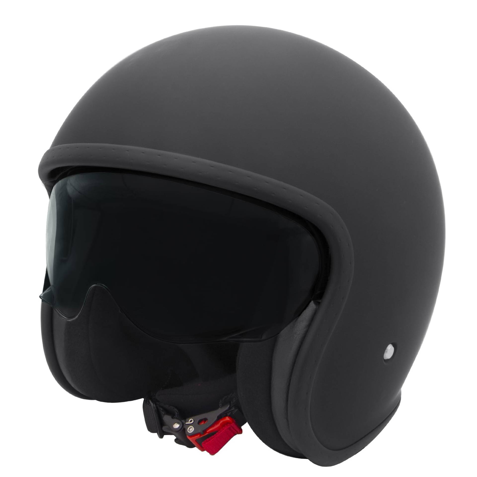 Zorax Mattschwarz M (57-58cm) ZOR-601 Offenes Gesicht Jethelme mit Innerer Visier Motorradhelm Damen und Herren ECE 2206 Genehmigt von Zorax