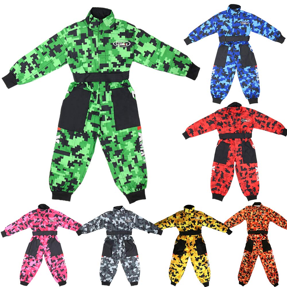 Zorax Weiche Innenseite/robuste Außenseite CUB Kids Motocross CAMO Anzug Kinder Motorrad Motorrad Rennkleidung Kinder ATV Kart Anzug Overall von Zorax