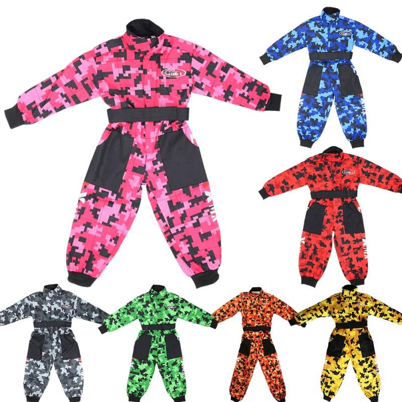 Zorax Weiche Innenseite/robuste Außenseite CUB Kids Motocross CAMO Anzug Kinder Motorrad Motorrad Rennkleidung Kinder ATV Kart Anzug Overall von Zorax