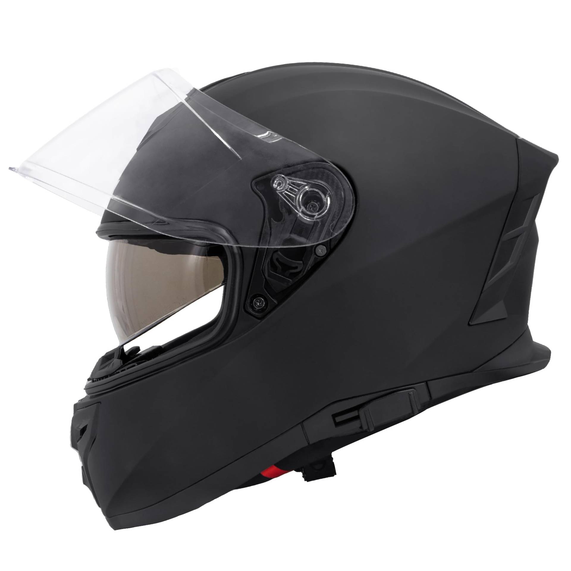 Zorax ZOR-808 Matt Schwarz L (59-60cm) Doppelvisier Vollgesichts Motorrad Motorradhelm mit Straßenzulassung ECE 2206 von Zorax