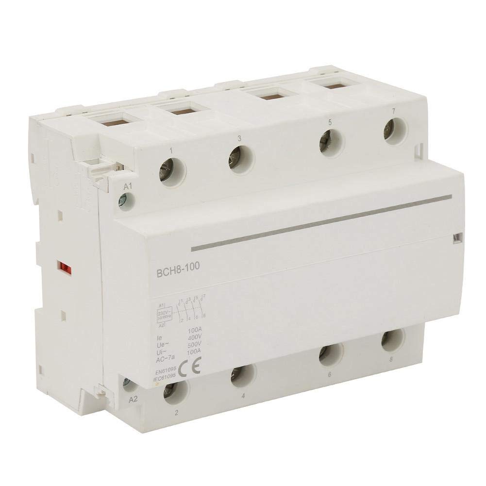 【𝐎𝐬𝐭𝐞𝐫𝐧】 AC-Schütz, 4P 4NC 100A 50/60HZ Haushalts-DIN-Schiene AC-Schütz Niedriger Stromverbrauch(AC230V) von Zouminy