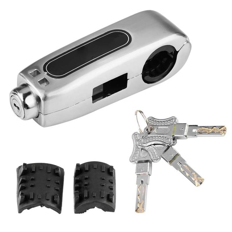 【𝐎𝐬𝐭𝐞𝐫𝐧】 Universal Motorrad Lenker Bremshebel Sperre Gasgriff Diebstahlsicherung für Bike Roller Moped ATV Motorrad (Gelb & Silber)(Silber) von Zouminy