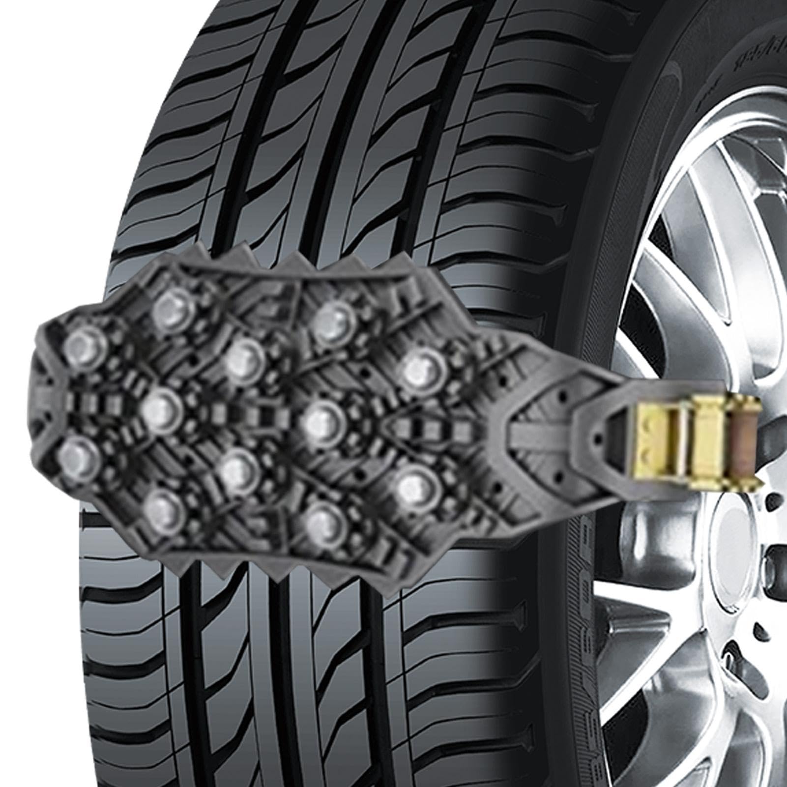 Heavy-Duty Snow Tire Chains for Maximum Traction - Anti-Skid Security Chains for Trucks, Cars, and SUVs in Snowy Conditions Durable Anti-Snow Chains for Safe Winter Driving - Noise Reduction Traction von Zqkimzi