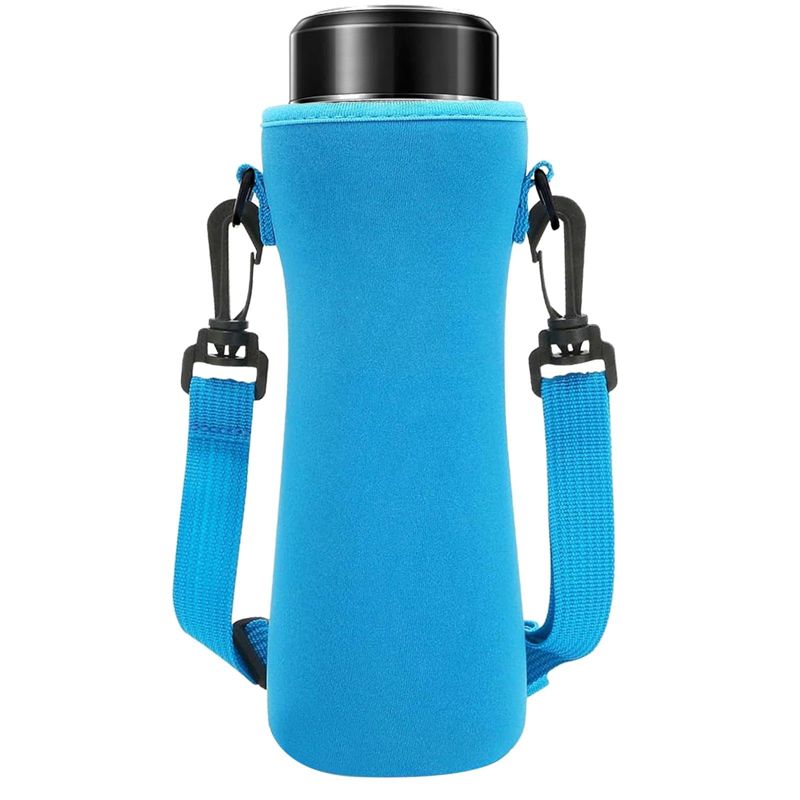 Zqkimzi Neopren-Wasserflaschenhülle, Neopren-Glas-Wasserflaschenhüllen,Trägerhaltertasche - Tragbarer, mit Neopren isolierter Wasserflaschenkühler, isolierter Flaschenhalter, Tragetasche für den von Zqkimzi