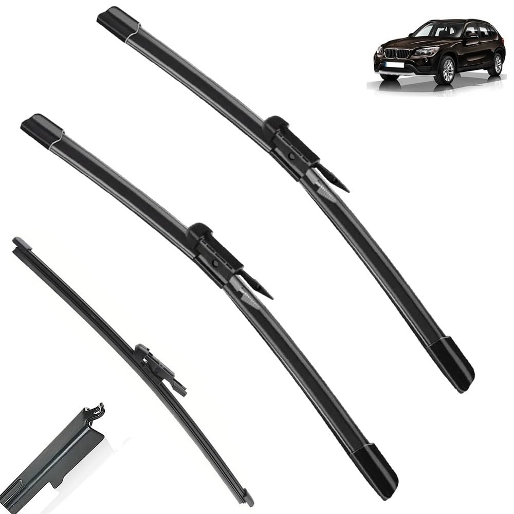 Auto-Scheibenwischer-Set für BMW X1 E84 2009–2015,Vorne + Hinten Wischer Klingen,Das Material ist langlebig und die Fenster sind sauber von Zqxltsy