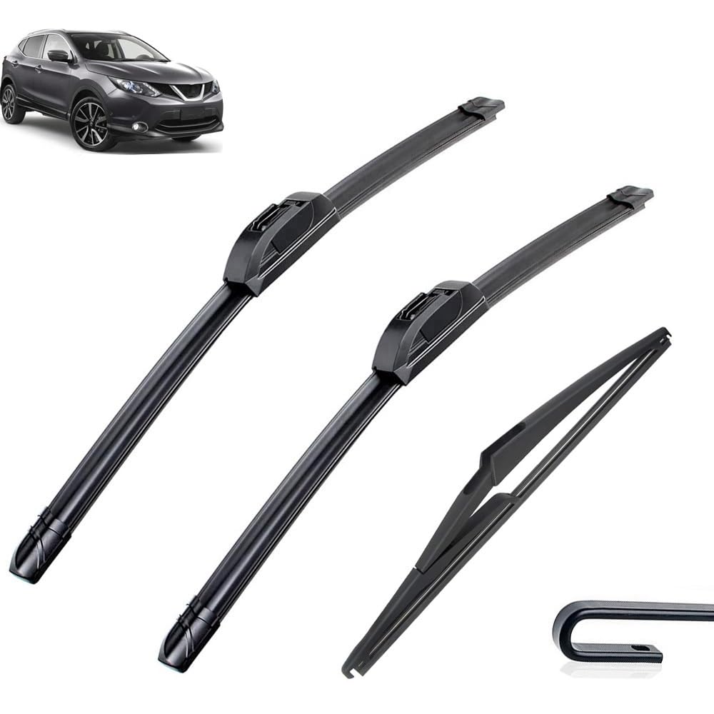 Auto-Scheibenwischer-Set für Nissan Qashqai J11 2013–2020,Vorne + Hinten Wischer Klingen,Das Material ist langlebig und die Fenster sind sauber von Zqxltsy