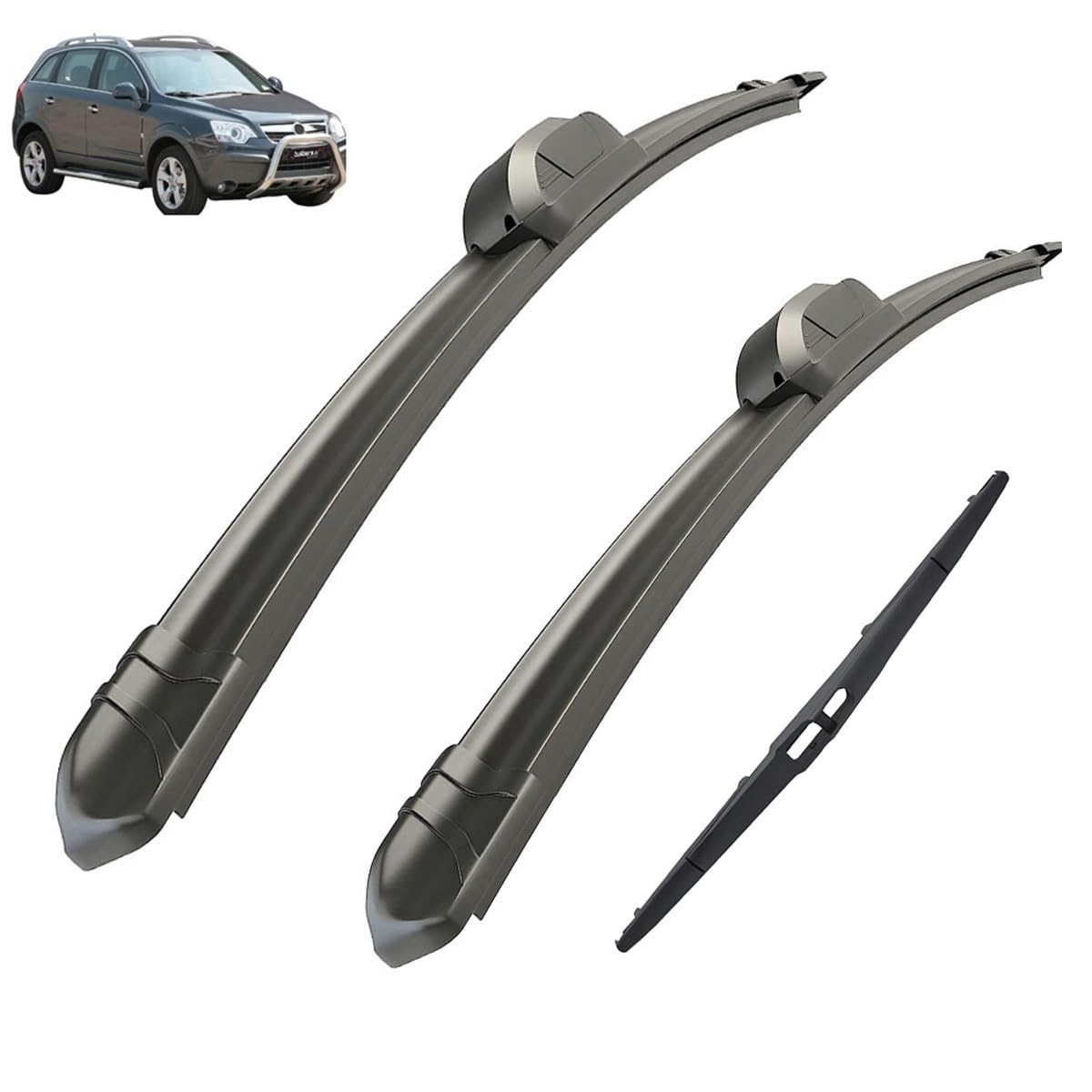 Auto-Scheibenwischer-Set für Vauxhall Opel Antara 2006–2019,Vorne + Hinten Wischer Klingen,Das Material ist langlebig und die Fenster sind sauber von Zqxltsy