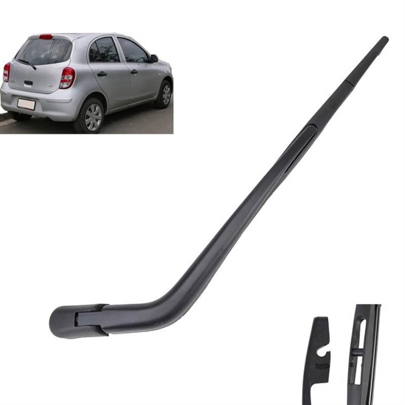 Scheibenwischerblätter-Set für Nissan Micra March Schrägheck K13 2010–2015, Auto-Scheibenwischer, stumme Reinigung der Fensterblätter, beschichteter Naturkautschuk, kein Verschmieren, kein von Zqxltsy