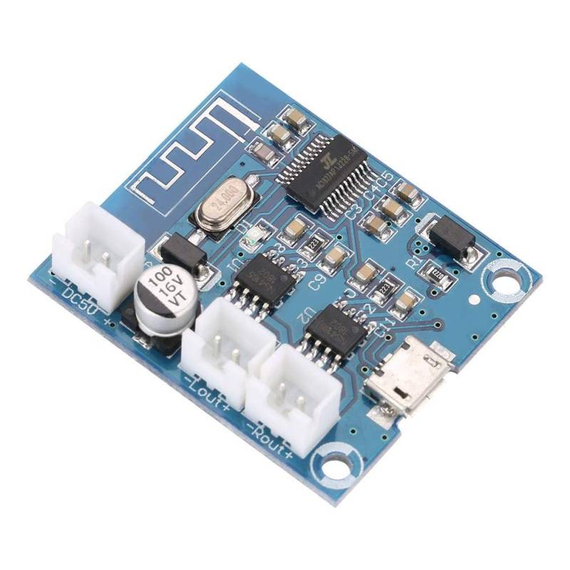 Audioverstärkerplatine,Zweikanal Bluetooth Verstärkermodul Mini Bluetooth Amplifier Board Modul 4.2 Circuit Stereo Speaker Digital Modul 5W + 5W,mit 3pcs 2P Draht,DC 5V 2A,3W-10W Leistungsverstärker von Zunate