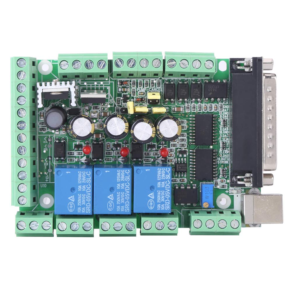 CNC Breakout Board, 4-Achsen 6-Achsen CNC Controller Motion Control Breakout Board Adapter, für CNC Graviermaschine, CNC Drehmaschine, CNC Plasmaschneidmaschine, 15-32VDC von Zunate