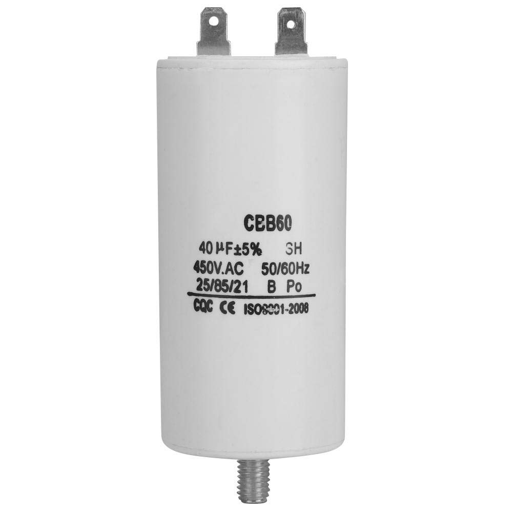 Kondensator,40uf Capacitor CBB60 450V 40uf Startkondensator 50 / 60Hz Laufkondensator CBB60 450V 40uf Wasserpumpenkondensator für Waschmaschine, Kühlräumen, Pumpen usw von Zunate