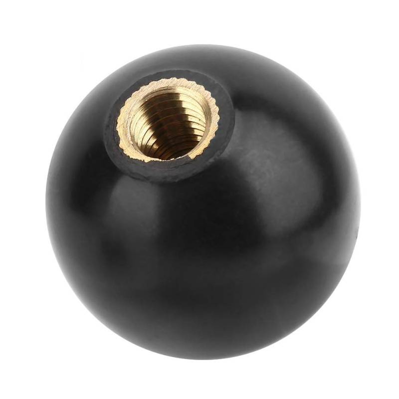 Kugelknopf,Ball Lever Knob 5 Stücke Schwarz bakelit ball griff Runde Kugel Bakelit Hebelknopf M10 * 35 Werkzeugmaschinenersatz von Zunate