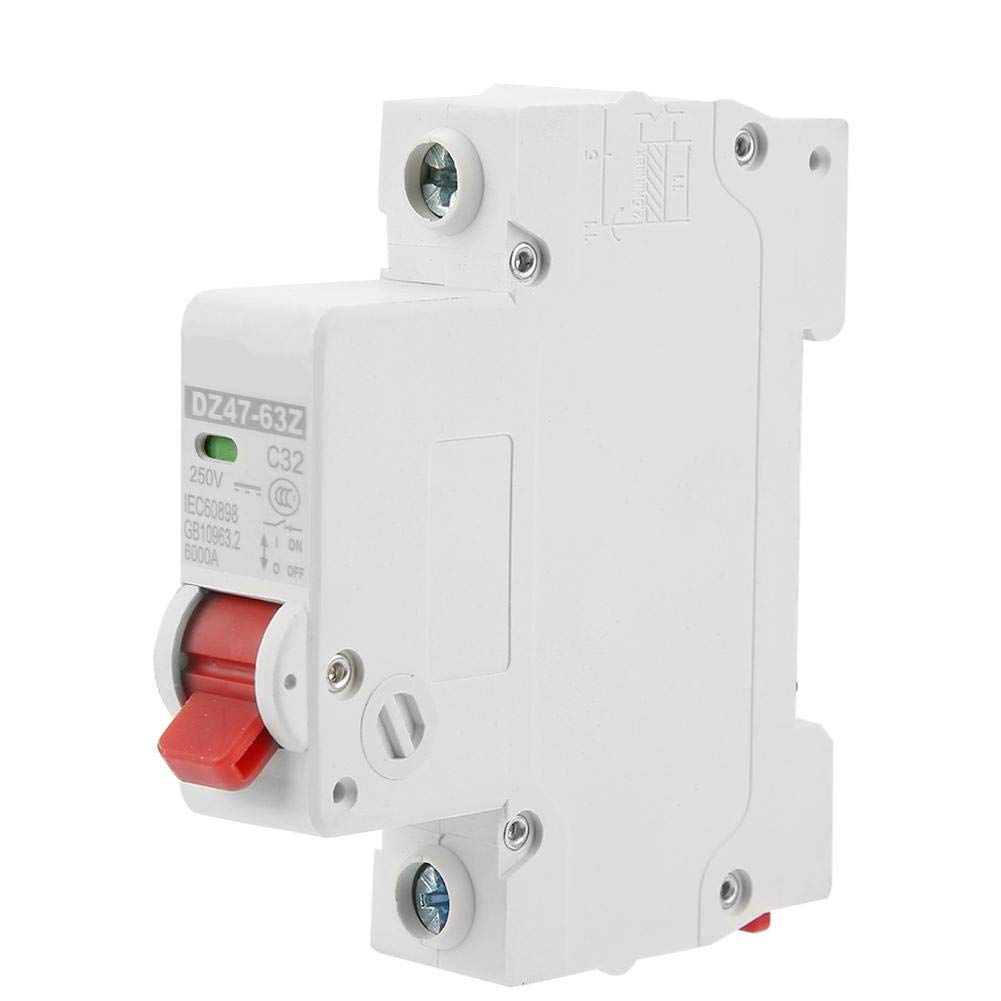 Leistungsschalter, DZ47-63Z-1P 32A 6KA 250V DC Leitungsschutzschalter Leckschutz Luftschalter 1P Photovoltaik Circuit Breaker zum Überlastschutz, Kurzschlussschutz von Zunate