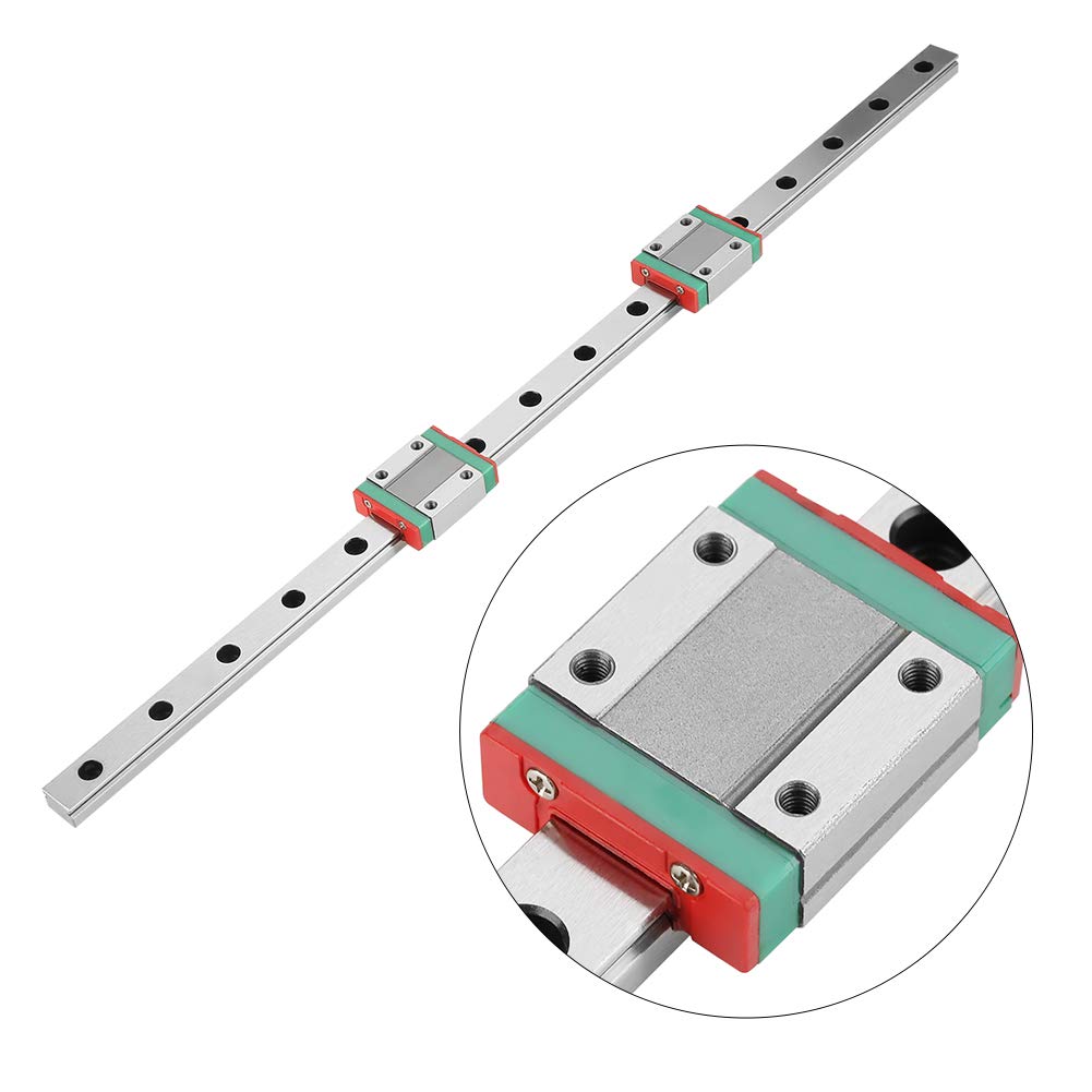 Miniatur Linearschiene Führungsschiene,MGN12 Mini Linear Rail Guide, 400 mm Linear Schiebetür Gide 12mm Breite mit zwei MGN12B Kutsche Block für DIY 3D Drucker und CNC-Maschine von Zunate