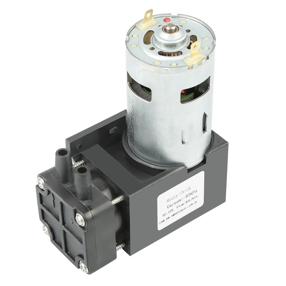 Vakuumpumpe,VN-C4 mini Vacuum Pump DC12V 42 Watt Mini Kleine Oilless Vakuumpumpe -85KPa Durchfluss 40L / min,42W 40L / min ölfreie Mini Vakuumpumpe von Zunate