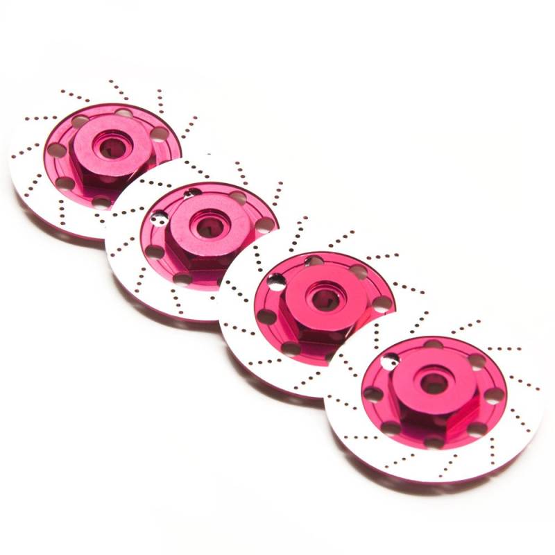 XUNJIAJIE 1 Set / 4pcs Aluminum Bremsscheibe Brake Disc Set for Racing Car Sakura D4 AWD/RWD (Rot) von ZuoLan