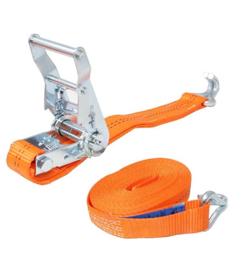 10 Stück Profi-Spanngurte, 1000/2000 kg, 6 m, 35 mm, orange von ZurrTec