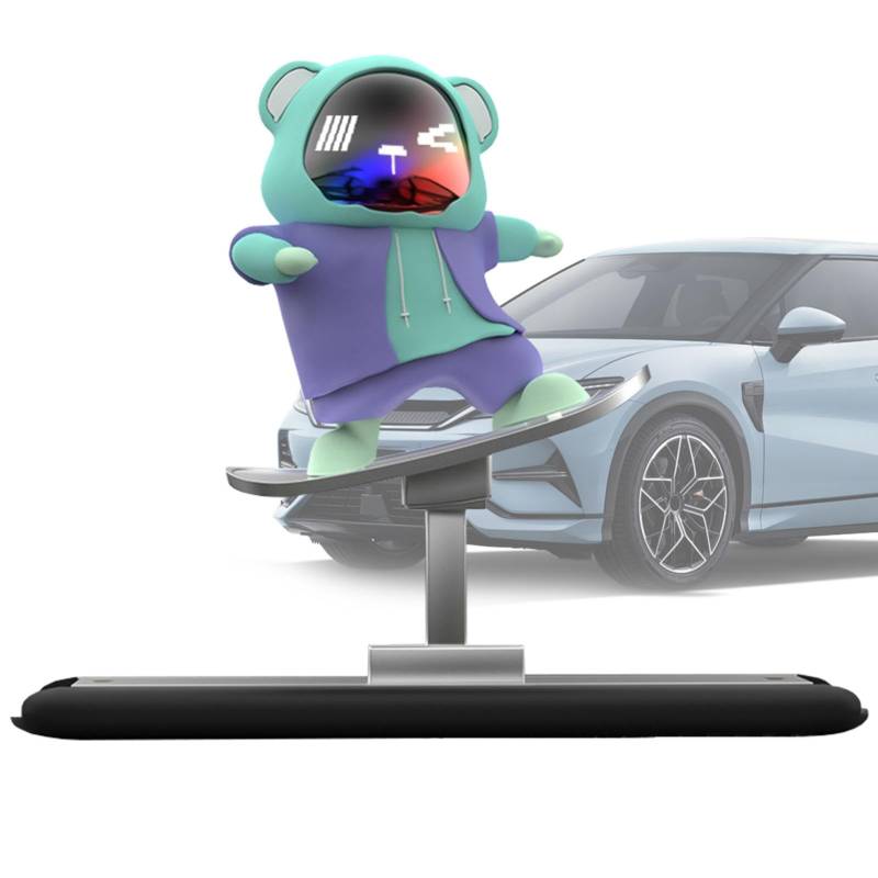 Auto-Skateboard-Bär-Ornamente,Skateboard-Bär-Auto- Skater Bär Auto-Armaturenbrett-Figur - Lustige Auto-Ornament-Schiebebär-Figur für Teenager-Frauen von Zvn Zojne