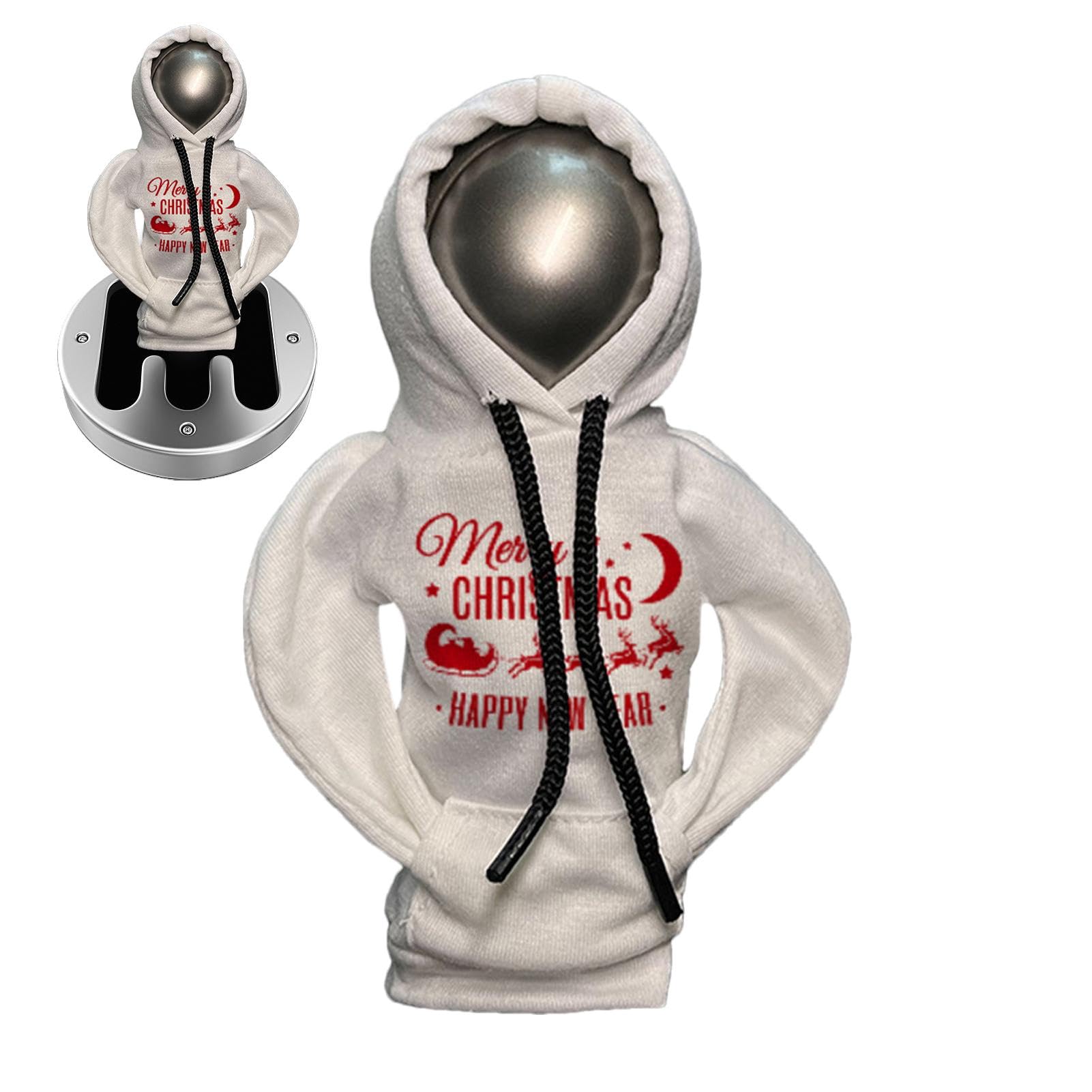 Hoodie Gear Shift Cover, Gear Shift Hoodie | Auto-Shifter-Stick-Schutz-Dekoration,Kapuzenpullover mit Weihnachtsdruck für Auto-Schalthebel, niedliche Gadgets für den Autoinnenraum, Zubehör und Dekorat von Zvn Zojne