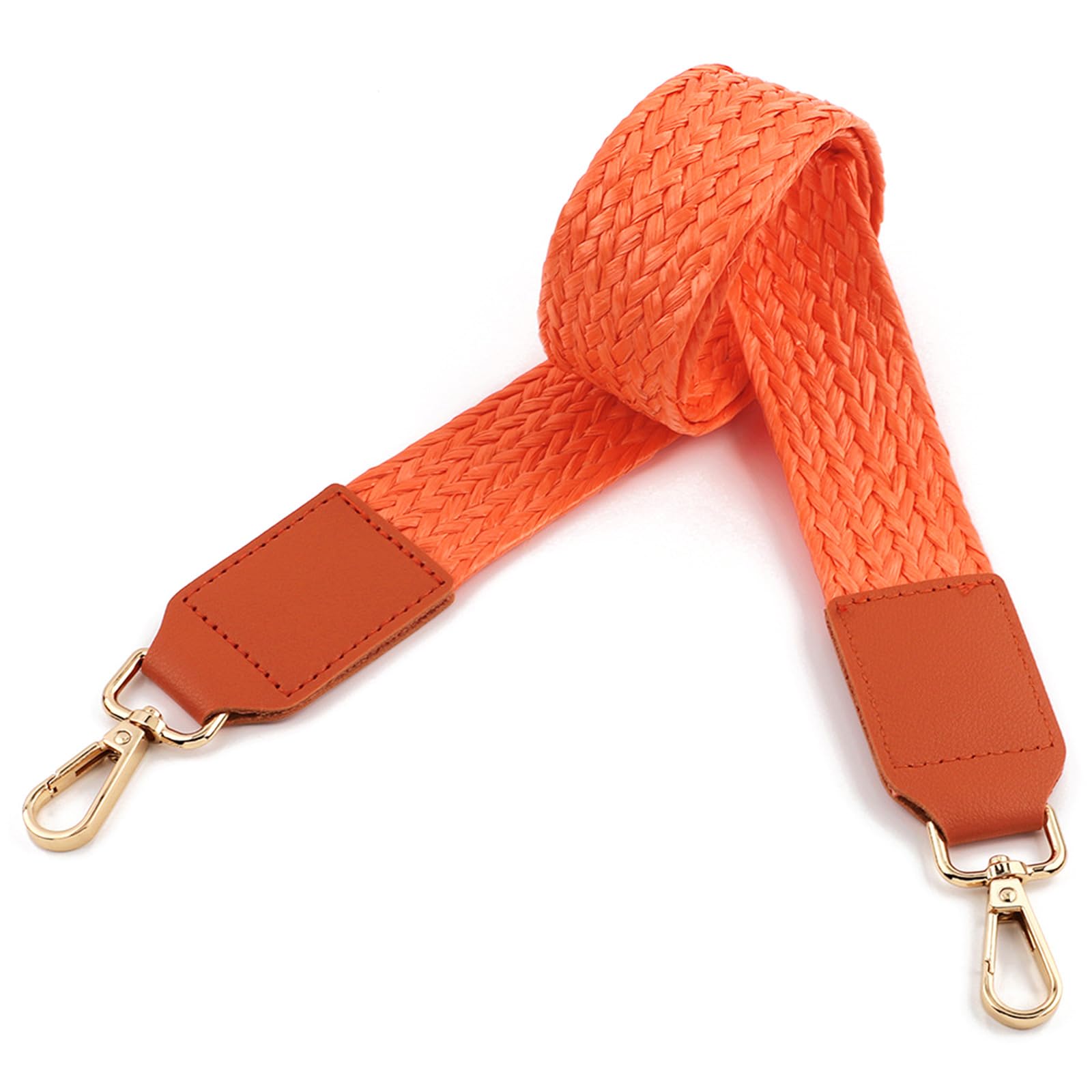 ZwaitL Breiter Schulterriemen aus PU-Leder, Ersatzgürtel, modischer Taschengurt, einfarbig, Crossbody-Tasche, Handtaschen-Ersatz, Orange, As shown in the picture (error 1-3cm) von ZwaitL