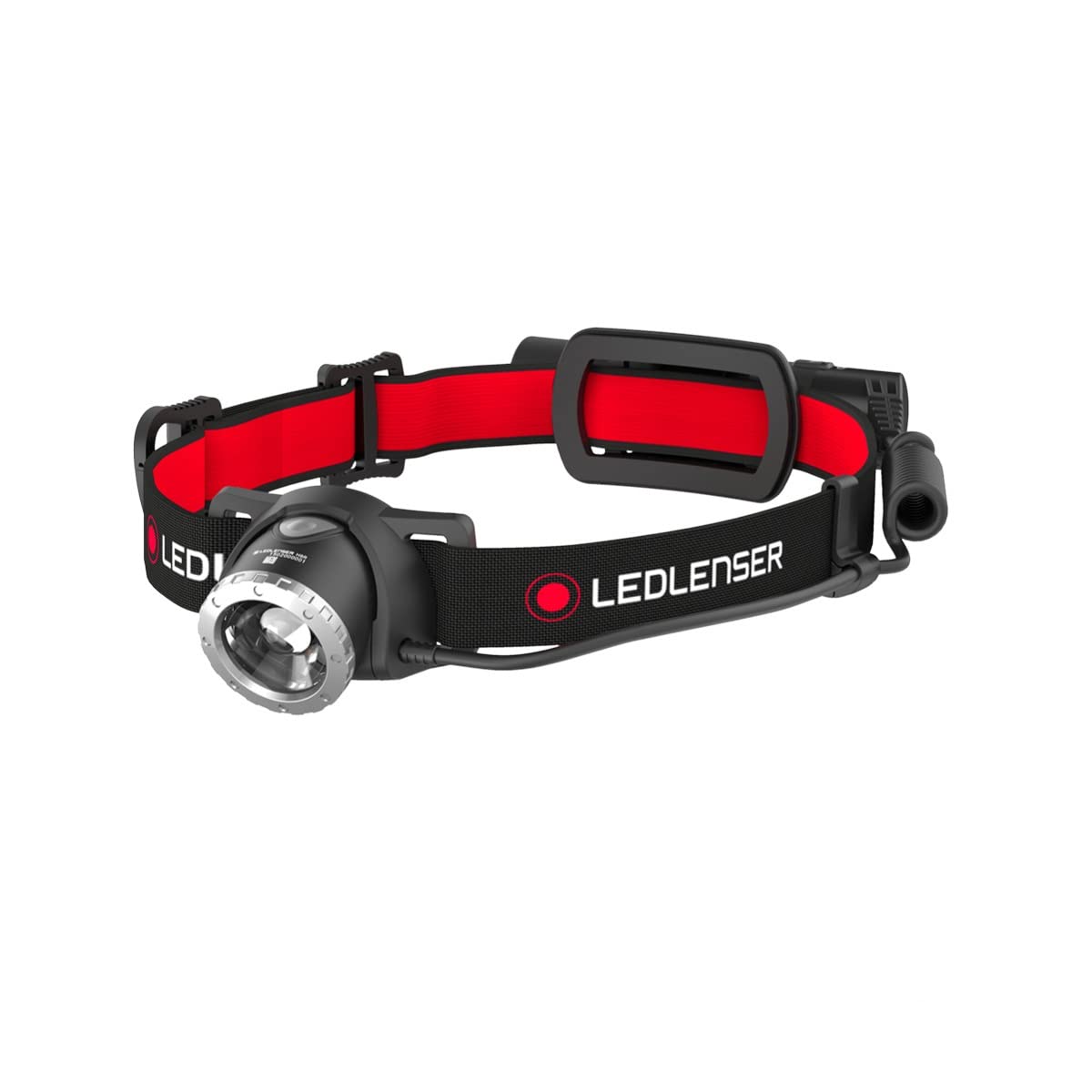 Ledlenser H8R, LED Stirnlampe, 600 Lumen, bis zu 120h Laufzeit, rotes Rücklicht, inkl. Akku, aufladbar, Box-Verpackung, Schwarz/Rot von Ledlenser