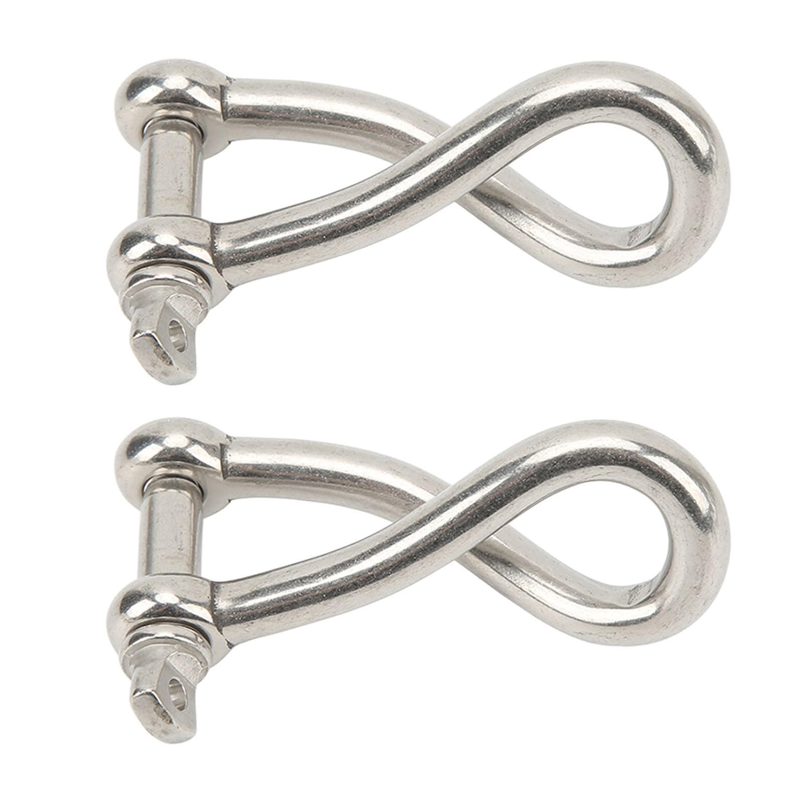 Zxfdsfdbnm 12 mm Mehrzweck-Edelstahl-Bügel, geeignet für Ketten, Kabel, Camping, Bergsteigen, zur Sicherung von Frachtausrüstung, 2 x von Zxfdsfdbnm