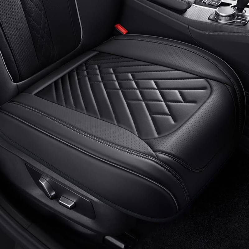 Autositzbezug für Peugeot 206 1998-2013,rutschfestes Sitzpolster,Autositzschoner,Black-Black-1 Front seat von Zyfwzc