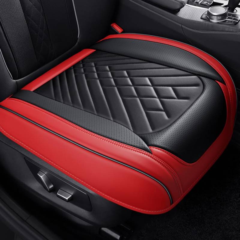 Autositzbezug für Peugeot 206 1998-2013,rutschfestes Sitzpolster,Autositzschoner,Red-Black-1 Front seat von Zyfwzc