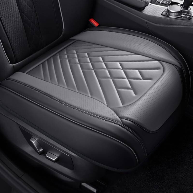 Autositzbezug für Peugeot 301 2014-2018,rutschfestes Sitzpolster,Autositzschoner, Black-Gray-1 Front seat von Zyfwzc