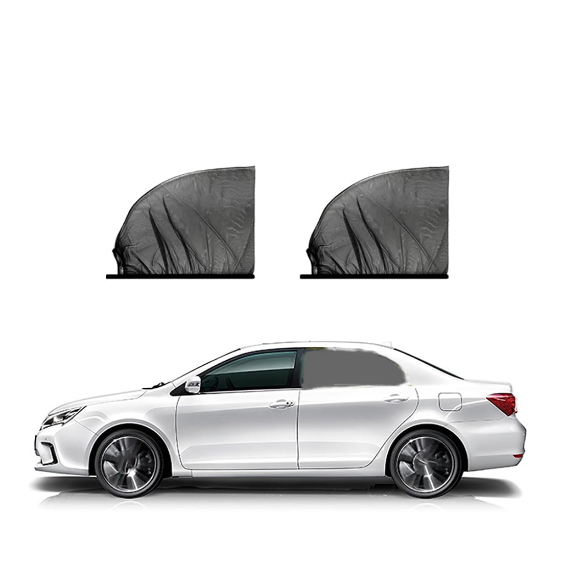 Sonnenschutznetz für Autofenster für Audi A4 B9 Allroad 2017-2023,Sonnenschutz-Seitenvorhang,atmungsaktiver Sonnenschutzvorhang,2Pcs front window von Zyfwzc