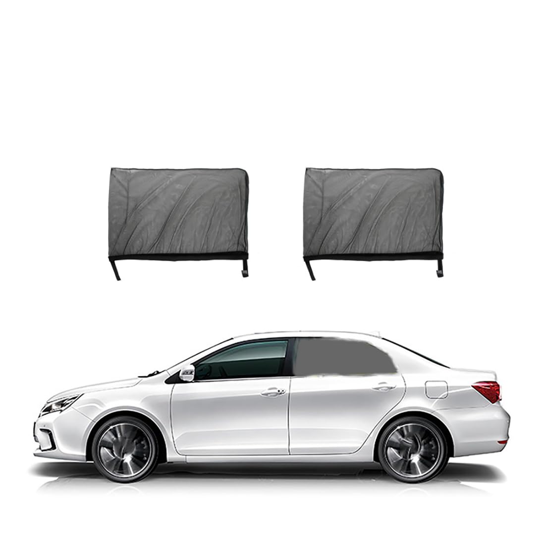Sonnenschutznetz für Autofenster für Audi B9 Sedan 2017-2023,Sonnenschutz-Seitenvorhang,atmungsaktiver Sonnenschutzvorhang,2Pcs Rear window von Zyfwzc