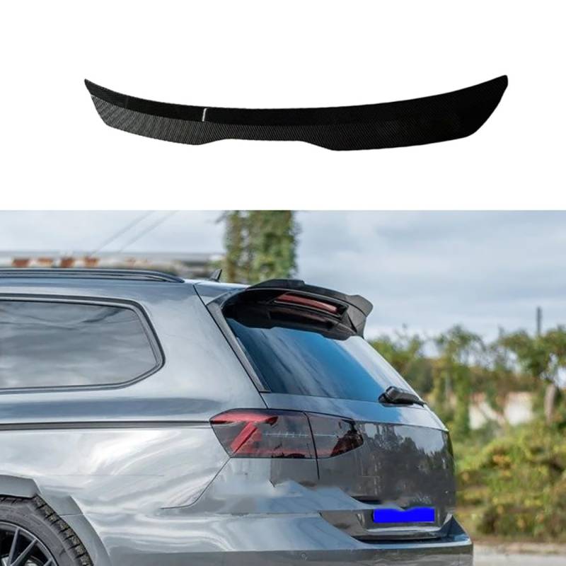 Zyfwzc Auto-Dachspoiler für VW Passat B8 Estate 2015+,Heckspoiler,ABS-Material,Carbon Fiber Look von Zyfwzc