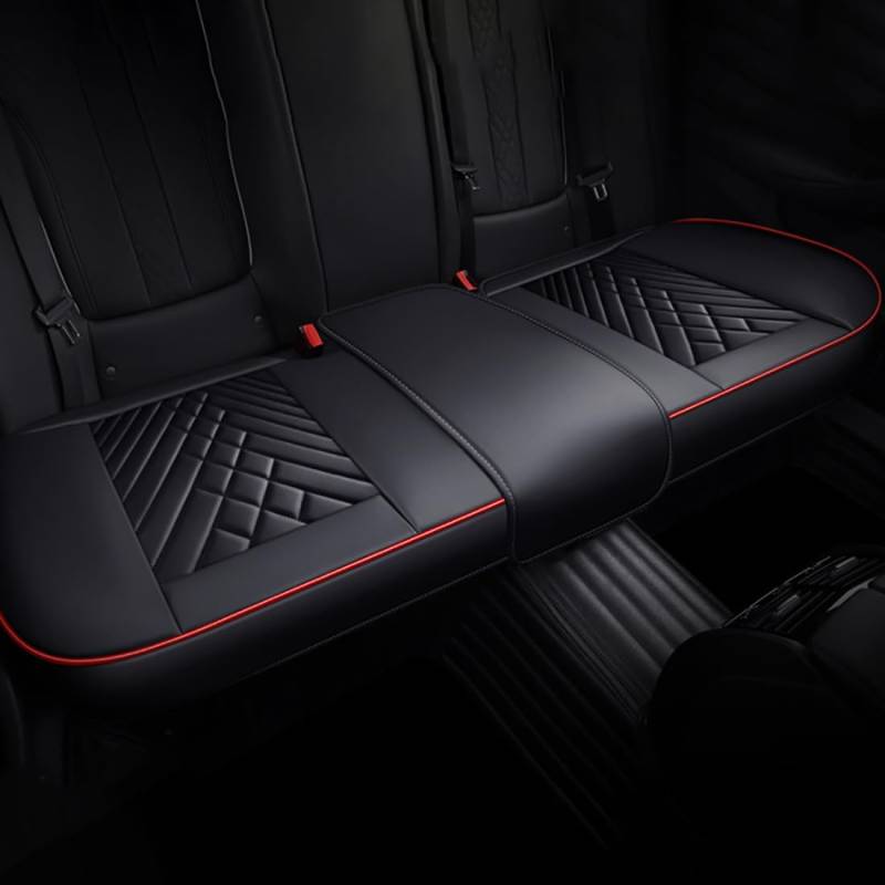 Zyfwzc Autositzbezug für Audi R8 2016-2018,rutschfestes Sitzpolster,Autositzschoner,Black-red- 1 Rear seat von Zyfwzc