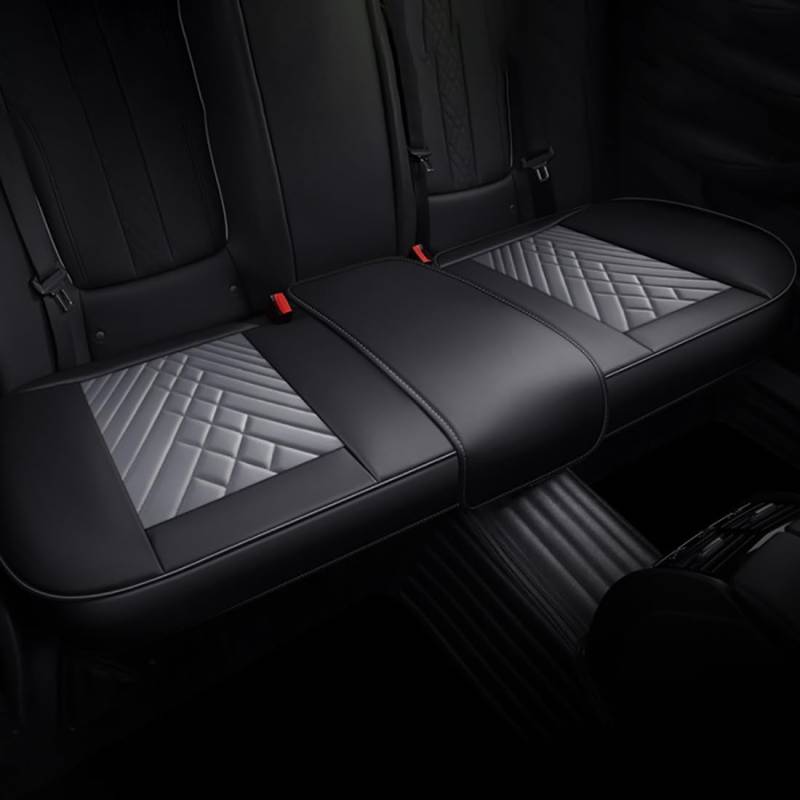 Zyfwzc Autositzbezug für Dongfeng Forthing T5 EVO 2021-2023,rutschfestes Sitzpolster,Autositzschoner, Black-Gray- 1 Rear seat von Zyfwzc